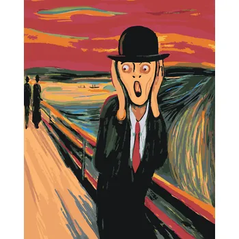 ZUTY Malování podle čísel - KŘIČÍCÍ MUŽ Rozměr: 40x50 cm, Rámování: bez rámu a bez vypnutí plátna