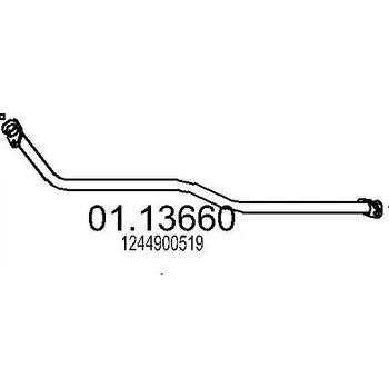Výfukový systém Výfuková trubka MTS 01.13660