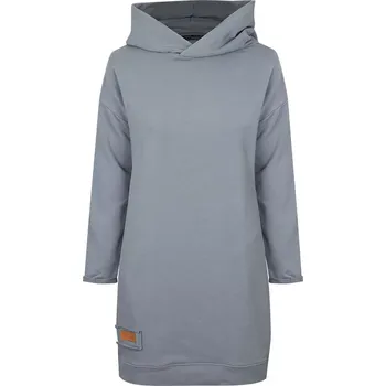 Dámská mikina Dámská tepláková mikina s kapucou BASIC šedá - MIKABAGRS