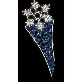 Vánoční světelný řetěz Polamp POL-1273 - 2D dekorace - Ozdoba sloupů - 250 x 100 cm