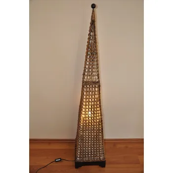 Stojací lampa Nábytek PEGAS Lampa ratanová vysoká jehlan