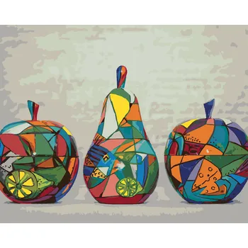 ZUTY Malování podle čísel - JABLKA A HRUŠKA Rozměr: 40x50 cm, Rámování: bez rámu a bez vypnutí plátna