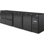 Polar dvoudveřový barový chladicí stůl se 4 zásuvkami