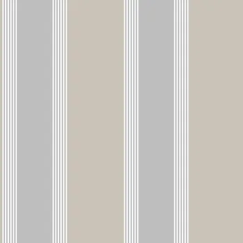 Tapeta Cristiana Masi by Parato Šedo-béžová vliesová tapeta s pruhy, 28873, Thema, Cristiana Masi by Parato, velikost 10,05 x 0,53 m