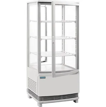 Polar chladicí vitrína s oblými dveřmi bílá 86l