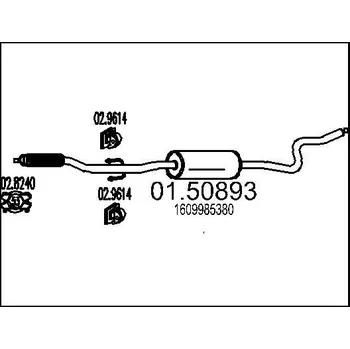 Auto-moto Střední tlumič výfuku MTS 01.50893