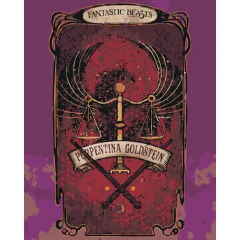 ZUTY Malování podle čísel - PLAKÁT PORPENTINA GOLDSTEINOVÁ (FANTASTICKÁ ZVÍŘATA) Rozměr: 40x50 cm, Rámování: bez rámu a bez vypnutí plátna