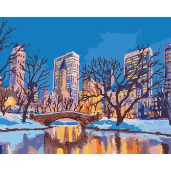 ZUTY Malování podle čísel - NEW YORK CENTRAL PARK_II Rozměr: 40x50 cm, Rámování: bez rámu a bez vypnutí plátna