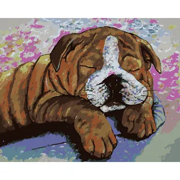 ZUTY Malování podle čísel - BULDOČEK V KRAVÍM PŘEVLEKU Rozměr: 40x50 cm, Rámování: bez rámu a bez vypnutí plátna