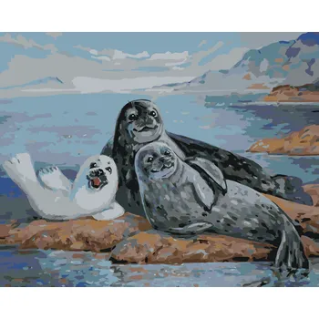 ZUTY Malování podle čísel - RODINA TULEŇŮ Rozměr: 40x50 cm, Rámování: bez rámu a bez vypnutí plátna