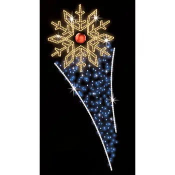 Vánoční světelný řetěz Polamp POL-1272 - 2D dekorace - Ozdoba sloupů - 250 x 100 cm