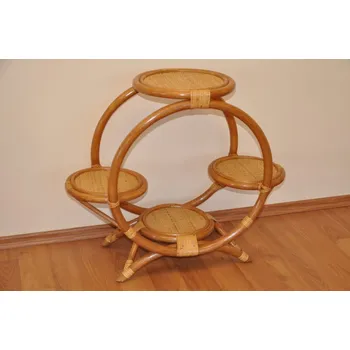 Stojan na květiny Nábytek PEGAS Stojan na 4 květiny kruhový barva medová