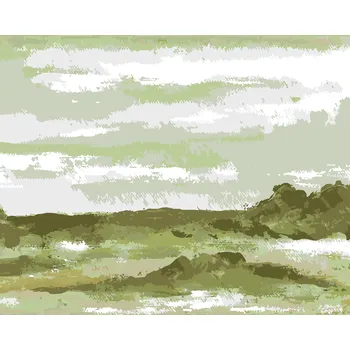 ZUTY Malování podle čísel - ZELENÁ KRAJINA (HALEY BUSH) Rozměr: 40x50 cm, Rámování: bez rámu a bez vypnutí plátna
