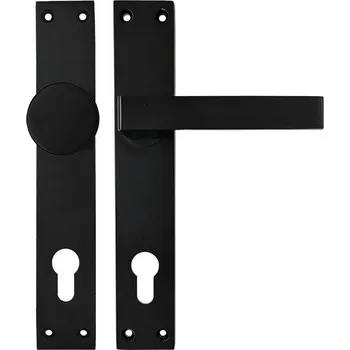 Dveřní kování SATOS Kování AL klika-koule ČERNÁ MAT Provedení: klika pravá PZ/koule, Rozměr: 72 mm