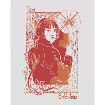 ZUTY Malování podle čísel - SECESNÍ TINA GOLDSTEIN (FANTASTICKÁ ZVÍŘATA) Rozměr: 40x50 cm, Rámování: bez rámu a bez vypnutí plátna