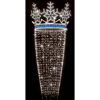 Vánoční světelný řetěz Polamp POL-1744 - 3D dekorace - Ozdoba sloupů - 300 x 90 cm