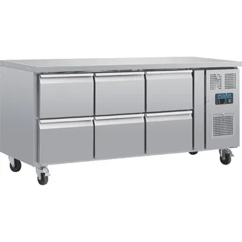 Polar chladicí stůl GN se šesti zásuvkami