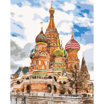ZUTY Malování podle čísel - SAINT BASIL'S CATHEDRAL V MOSKVĚ Rozměr: 40x50 cm, Rámování: bez rámu a bez vypnutí plátna