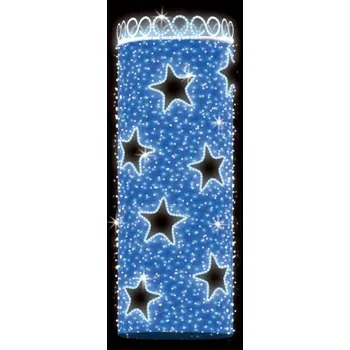 Vánoční světelný řetěz Polamp POL-0751 - 3D dekorace - Ozdoba sloupů - 280 x 80 cm