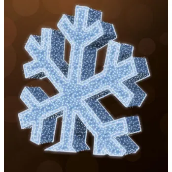 Vánoční světelný řetěz Polamp POL-2902 - 3D dekorace - Vločka - Ø100cm