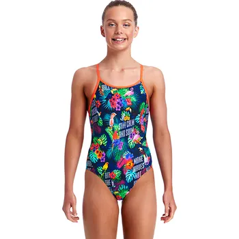Dívčí plavky FUNKITA Tropic Tag Girls Diamond Back One velikost: 176