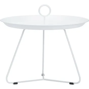 Zahradní stůl Bílý kovový konferenční stolek HOUE Eyelet 57,5 cm
