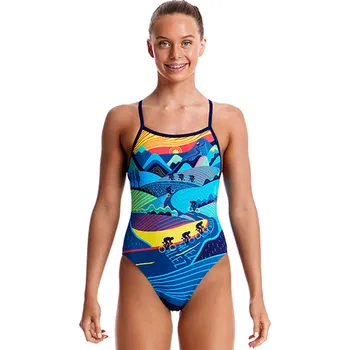 Dívčí plavky FUNKITA Allez Allez Girls Single Strap One velikost: 140