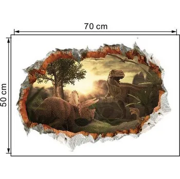 Samolepící dekorace Samolepka na zeď | 3D dekorace na zeď, dinosauři - Dinosaur 23