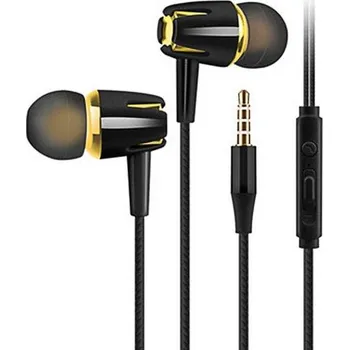 Sluchátka Špuntová sluchátka | drátová sluchátka - Černá a zlatá