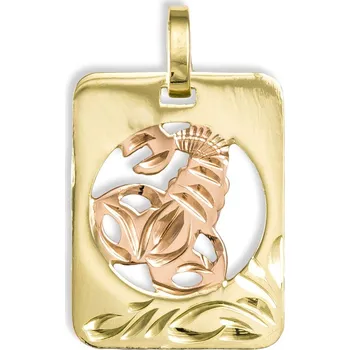 Přívěsek GEMMAX Zlatý přívěsek Štír - měsíční znamení destička – zlatý šperk ryzosti 585/1000 v Dárkovém balení s Certifikátem GUPCN-68781