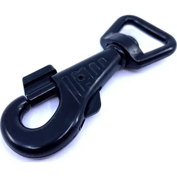 karabina SVX hardware Karabina otočná s prolisem a pojistkou černá 82x20mm 82x20 mm