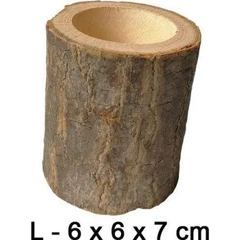 Květináče ze dřeva | dřevěný květináč kulatý - L