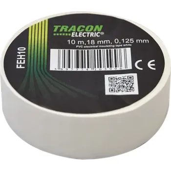 Izolační páska Tracon electric Páska izolační bílá 10mx18mm 10mx18mm