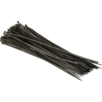 Stahovací páska HP Autozubehör 28002, stahovací pásky, 200 mm, černá, 100 ks