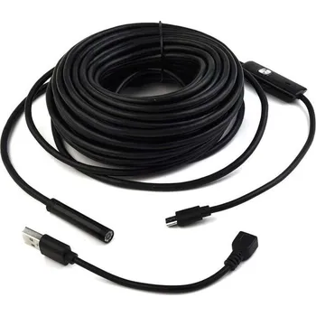 Boroskop Inspekční | Endoskopická vodotěsná kamera pro mobil i PC - USB | USB-C | micro USB , délka 15 m