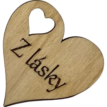 Vánoční ozdoba "Z lásky" srdce - ozdoba na kolíčku