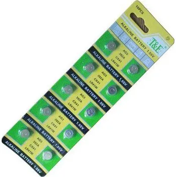 Článková baterie Knoflíková baterie | baterie LR41 (AG3), 10 ks