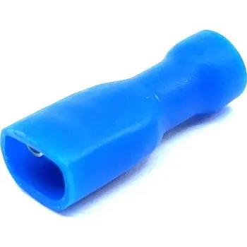 Kabelové oko Tracon electric Celoizolované Cu lisovací dutinky ploché modré 2,5mm² 4,8×0,8mm / 2,5mm2