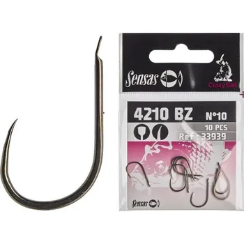 Rybářský háček 10ks - Háček Sensas Crazy Bait 4210 Barbless Velikost 18