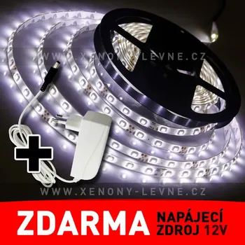 LED osvětlení LED pásek SMD 5m 12V, bílý (LED diodový ohebný STRIP pásek,12V, bílé světlo, délka 500cm)