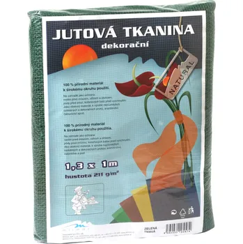 Svíčka Jutová tkanina - 1,3 x 1 m tmavě zelená