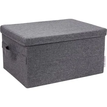 Úložný box Šedý látkový úložný box s víkem 30x40x22 cm Soft Storage – Bigso ID_1413137