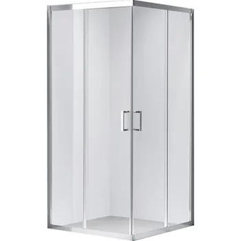 BPS-koupelny Čtvercový sprchový kout HYD-SK102 80x80 chrom/transparent - bez vaničky