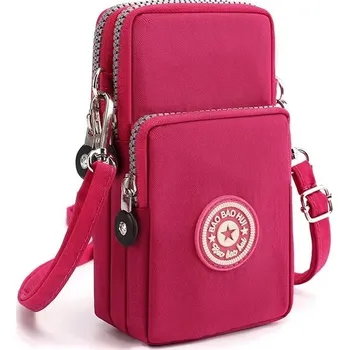 Kabelka Nylonová kabelka přes rameno - světlá růže