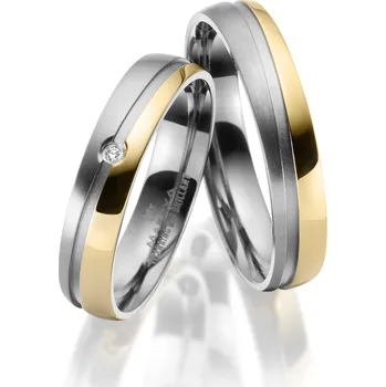 Prsten Dvoubarevné titanové snubní prsteny TI-47