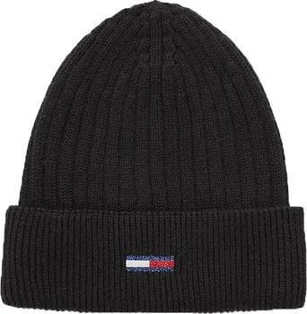 Čepice Tommy Jeans TJW Flag Beanie AW0AW12628 černá uni