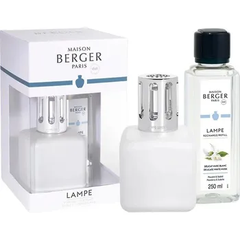 Aroma lampa Maison Berger Paris Glacon katalytická lampa bílá + jemné bílé pižmo náplň 250 ml