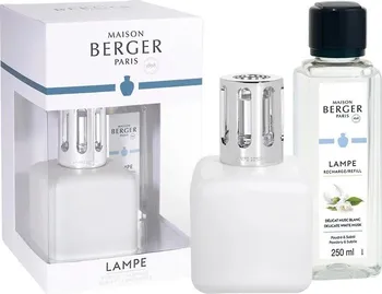 Aroma lampa Maison Berger Paris Glacon katalytická lampa bílá + jemné bílé pižmo náplň 250 ml