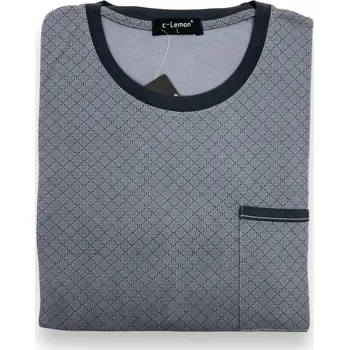 Pánské pyžamo C-Lemon Pánská bavlněná noční košile MAREK Barva: Šedá, Velikost: L