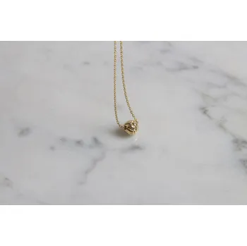 Řetízek Eliška Lhotská Jewellery NEW ARCHEOLOGY Artefakt řetízek zlatá kulička - malá Au 585/1000 délka řetízku: 50 cm